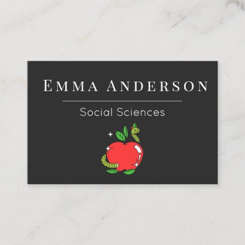 Social Sciences Teacher Substitute School Tutor  Business Card