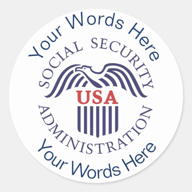 Social Security Administration SSA Sticker (Front)