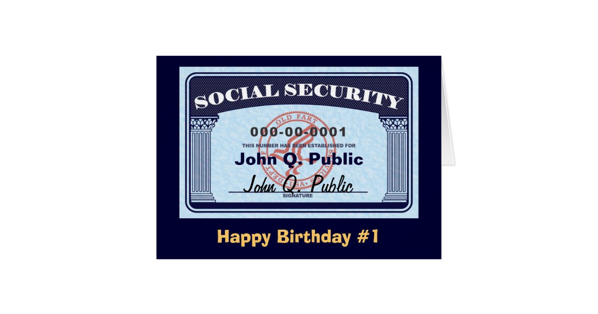 social change security card text  change  Security Social Zazzle.com   Card