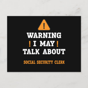 Social Security Clerk Postcard