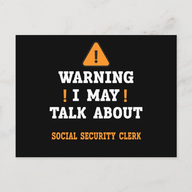 Social Security Clerk Postcard (Front)