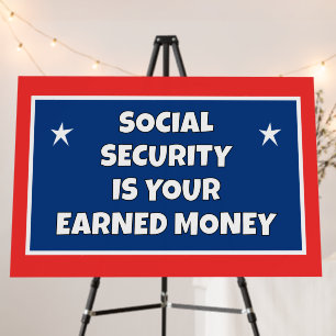 Social Security Earned Money Foam Board