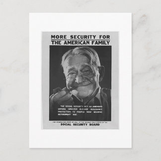 Social Security Grandpa, 1930s - Customized Postcard