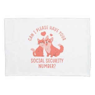 Social Security Number Pillow Case