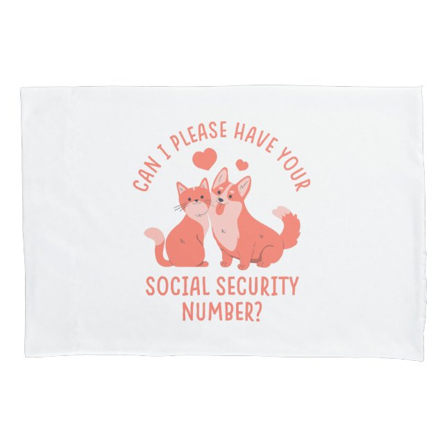  Social Security Number Pillow Case (Front)