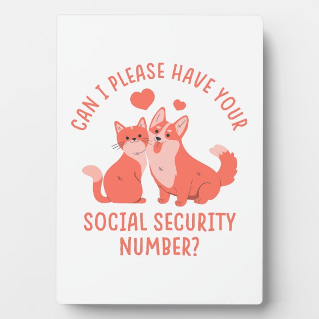  Social Security Number Plaque (Front)