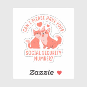 Social Security Number Sticker