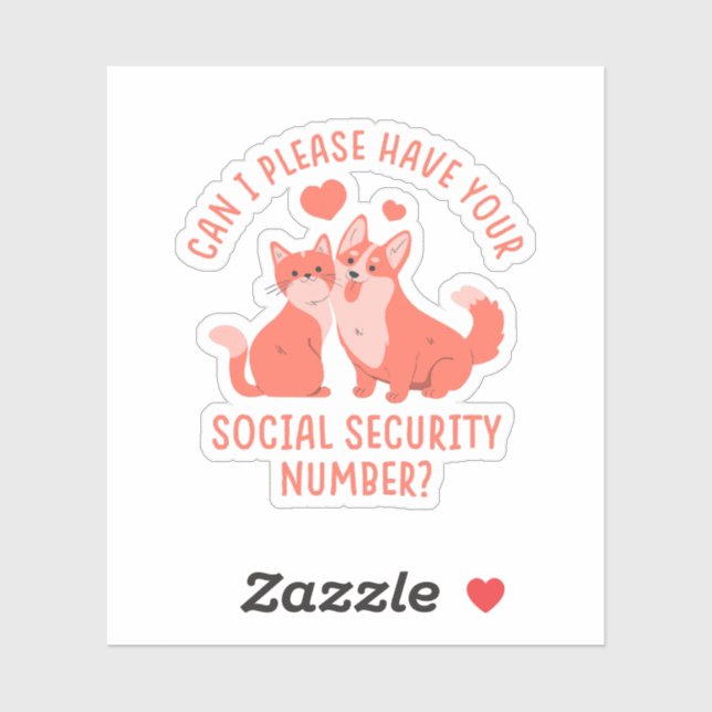 Social Security Number Sticker (Sheet)