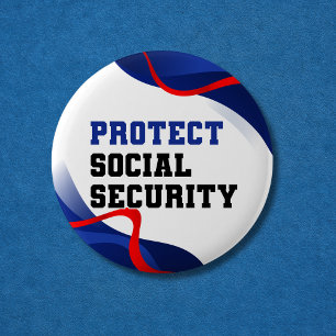 Social Security Political Anti Trump Accessory Button