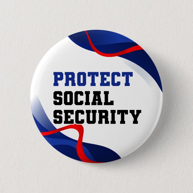 Social Security Political Anti Trump Accessory Button (Front)
