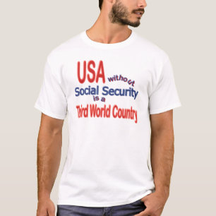 Social Security USA! Personalize Background. T-Shirt