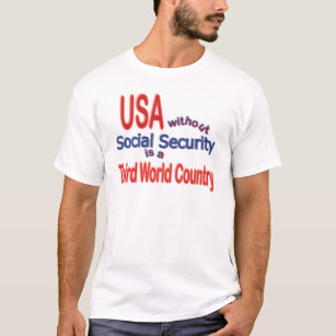 Social Security USA! Personalize Background. T-Shirt