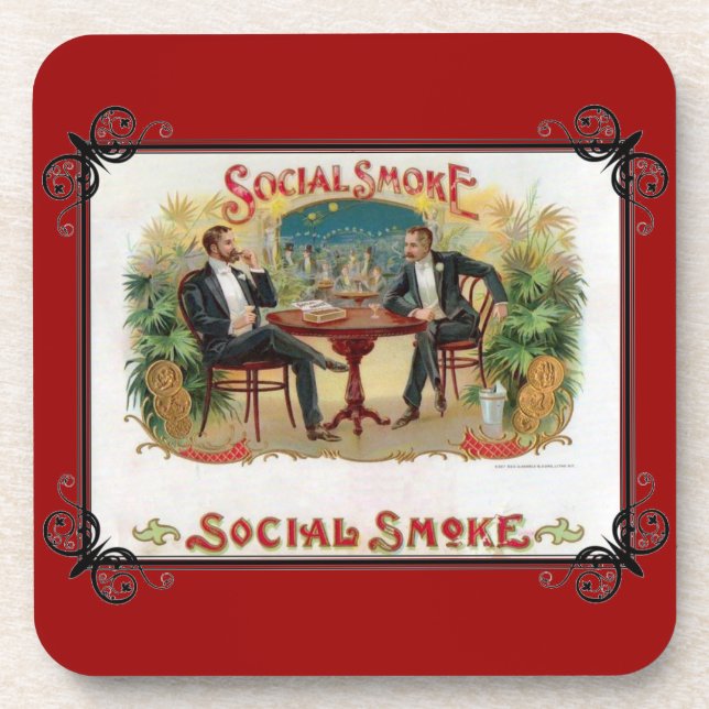 Social Smoke Beverage Coaster (Front)