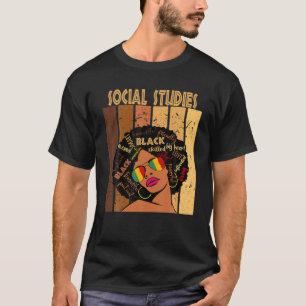 Social Studies Afro African American Black History T-Shirt