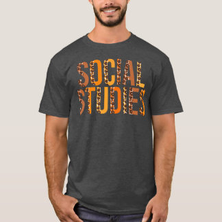 Social Studies leopard Squad Cute Fall Autumn Than T-Shirt