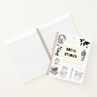 Social Studies Subject Wide Ruled Notebook
