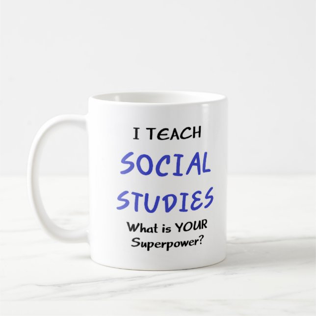 social studies teach coffee mug (Left)