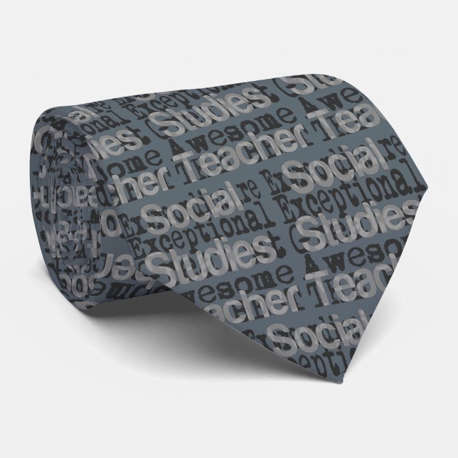 Social Studies Teacher Extraordinaire Neck Tie (Rolled)