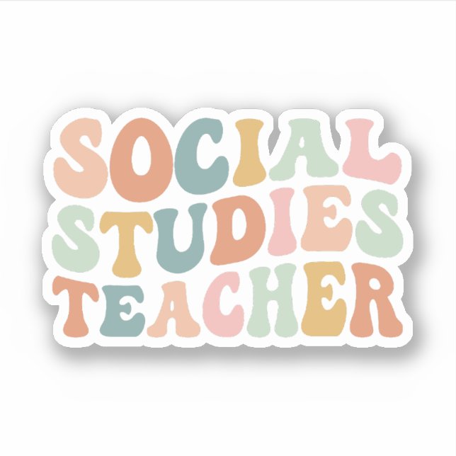 Social Studies Teacher, History Teacher Sticker (Front)