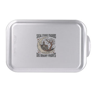 Social Studies Teacher Shirt Spooky Brainy Frights Cake Pan