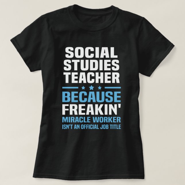 Social Studies Teacher T-Shirt (Design Front)
