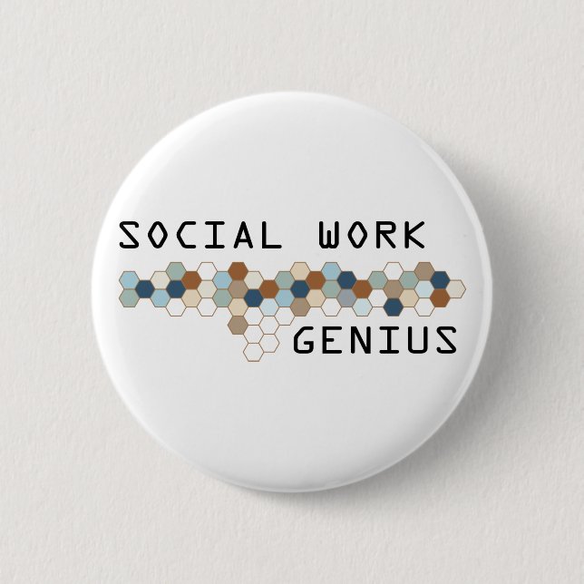 Social Work Genius Pinback Button (Front)