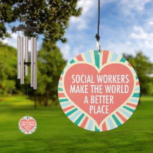 Social Work Heart Cute Social Worker Gift Wind Chime