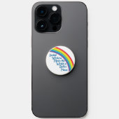 Social Work Inspirational Quote Cute Rainbow PopSocket (Front)