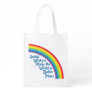 Social Work Inspirational Quote Rainbow Grocery Bag