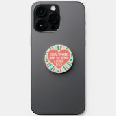 Social Work Inspirational Quote Retro Heart PopSocket (Front)