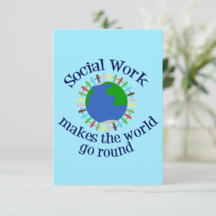 Social Work Inspirational Quote World Card
