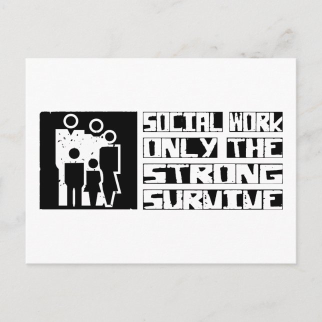 Social Work Survive Postcard (Front)