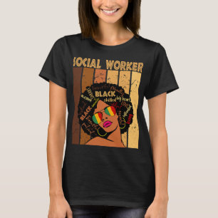 Social Worker Afro African American Black History T-Shirt