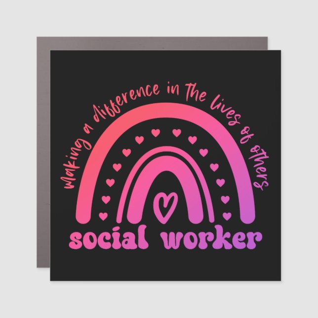 Social Worker Appreciation and Graduation Car Magnet (Front)