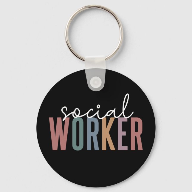 Social Worker Appreciation and graduation Gifts Keychain (Front)