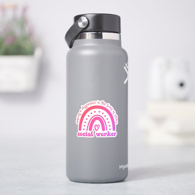 Social Worker Appreciation and Graduation Gifts Sticker (HydroFlask)