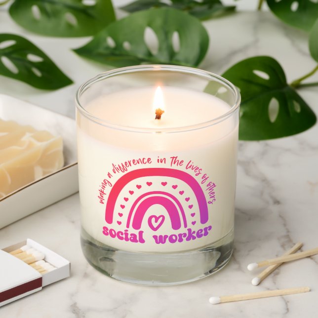 Social Worker Appreciation and Graduation Scented Candle (Lit)