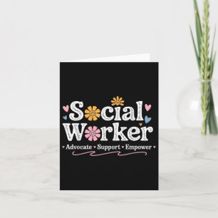 Social Worker Appreciation Flower Social Work Mont Card