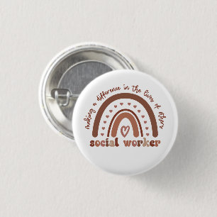 Social Worker Appreciation Graduation Gifts Button
