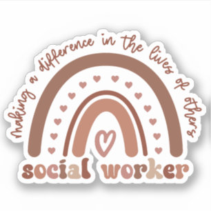 Social Worker Appreciation Graduation Gifts Sticker