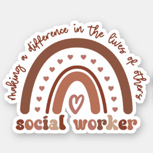 Social Worker Appreciation Graduation Gifts Sticker