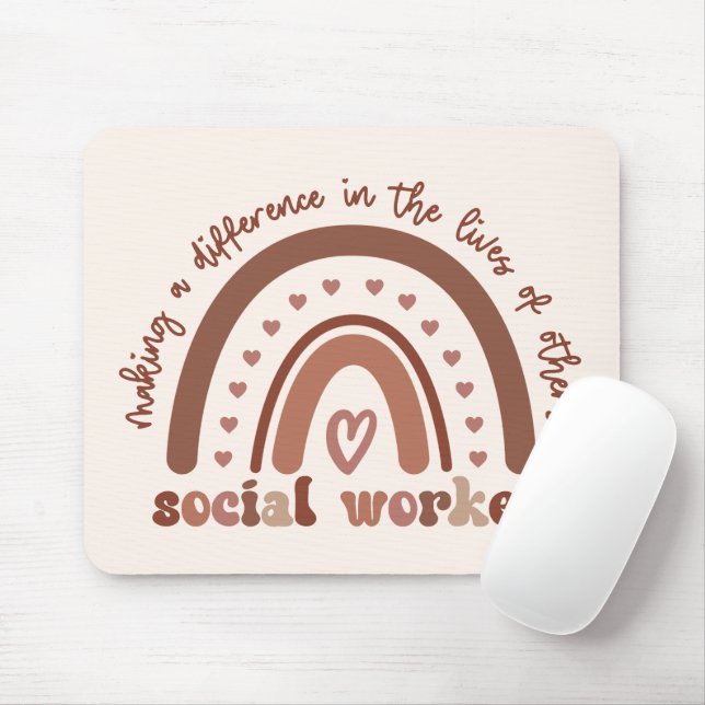 Social Worker Appreciation Graduation Social Work Mouse Pad (With Mouse)