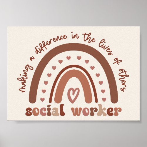 Social Worker Appreciation Graduation Social Work Poster