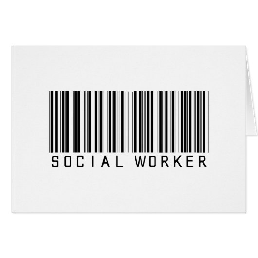 Social Worker Bar Code Cards (Front Horizontal)