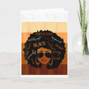 Social Worker Black History Queen Melanin Afro Afr Card