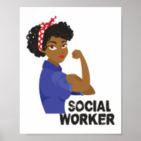Social Worker Black Rosie School Gift Mental