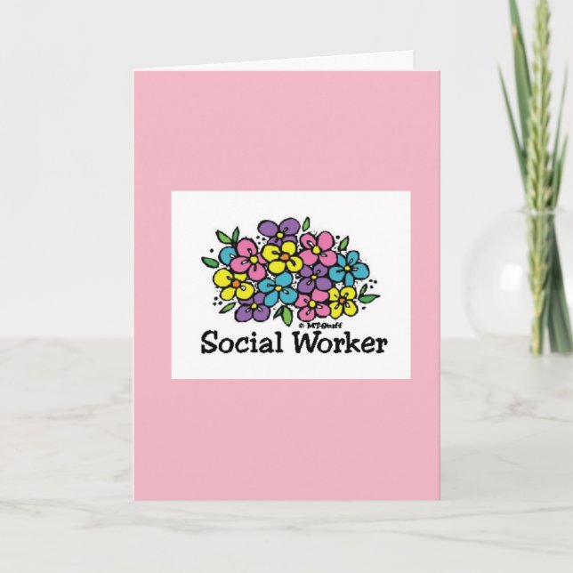 Social Worker Blooms Thank You (Front)