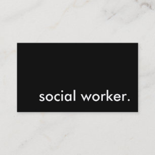 social worker. business card