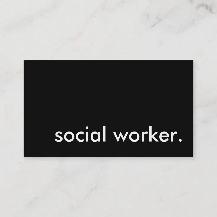 social worker. business card | Zazzle