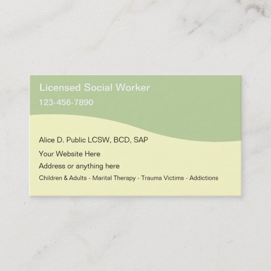 Social Worker Business Cards | Zazzle.com